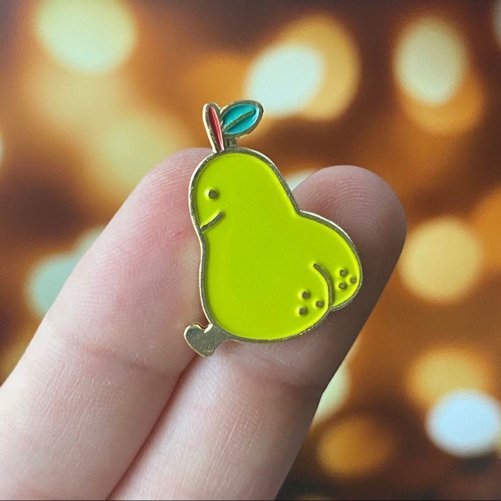 Pear Bum Enamel Pin/ Brooch Lapel